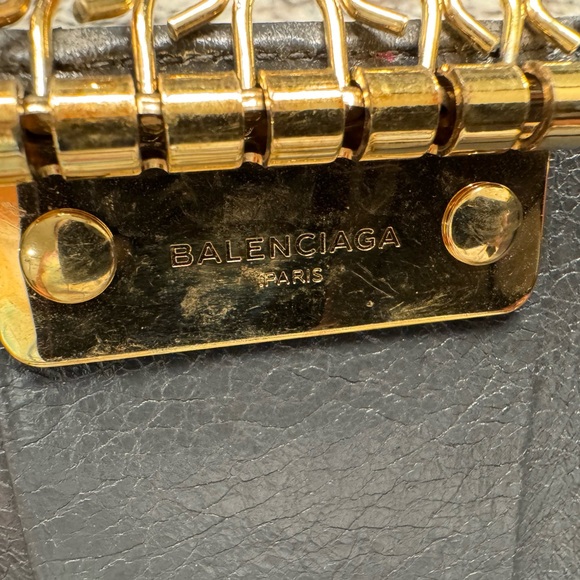 Balenciaga Gray Leather Key Holder with Gold Accents VERY GOOD!!! - Picture 5 of 10